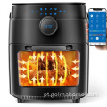 Golmahome Fritadeira de ar quente WiFi 1700W Airfryers xxl 5.5L Touch-Display APP com receitas Sem óleo Acessórios removíveis Fritadeira de ar